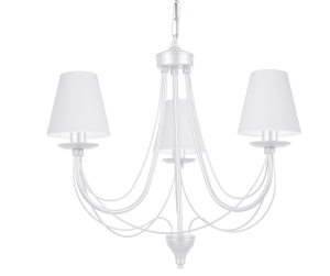 Żyrandol do sypialni biały   AURA  2133/S001