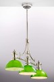 Lampa potrójna srebrna nad stół do jadalni.