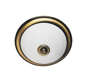 Plafon klasyczny patynowy ze szkłem  PLAFON  R2281