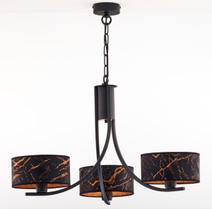 Żyrandol czarno - miedziany  do pokoju  ARTER  R22106
