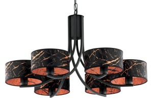 Designerska czarno-miedziana lampa  ARTER  R22108