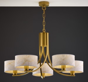 Żyrandol złoty  nowoczesny do salonu  ARTER  R220097