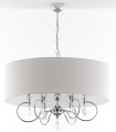 Piękna chromowana lampa w stylu glamour.