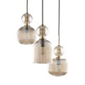 Lampa wisząca - szkło ryflowane.