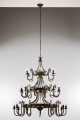 Ogromny i duży żyrandol 3 piętrowy na 30 żarówek.