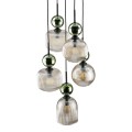 Lampa wisząca zw szkłem w stylu glamour.