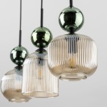 Lampa  szkło  kolor koniak i zieleń   SONIA  311147