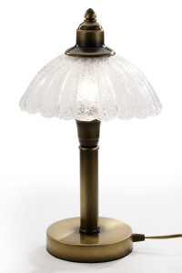 Lampka stołowa klasyczna ze szkłem CARO  R22126