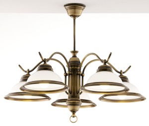 Żyrandol klasyczny złoty antyczny  OLGA  R215