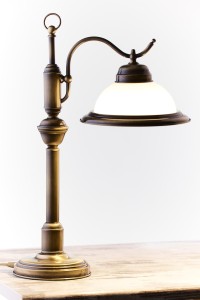 Lampka stołowa klasyczna złota  OLGA  R216