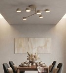 Beżowa  lampa sufitowa ledowa  HASO 51680/6