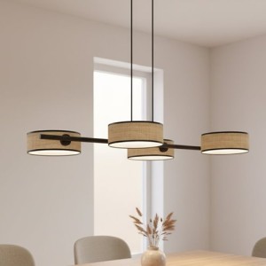 Lampa nowoczesna nad stół abazury rattan   DRIM  51565/4  
