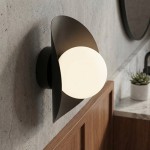 Lampa na ścianę z kulką szklaną  FIRO   51585/K1