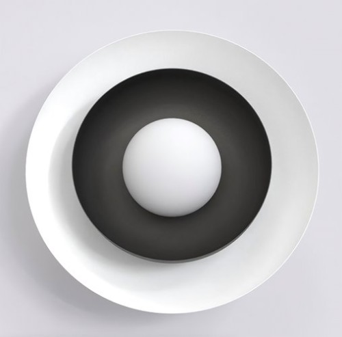 Lampa ścienna biało-czarna designerska do hoteli i restauracji.