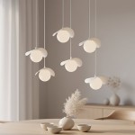 Lampa nad stół do pokoju biała  MEWA  51584/6 