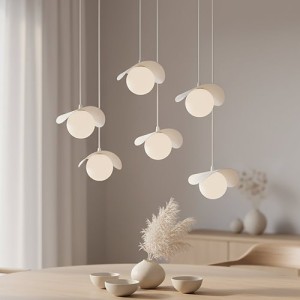 Lampa nad stół do pokoju biała  MEWA  51584/6 