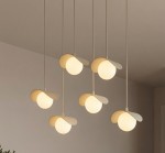 Lampa beżowa nad stół do salonu   MEWA  51632/6