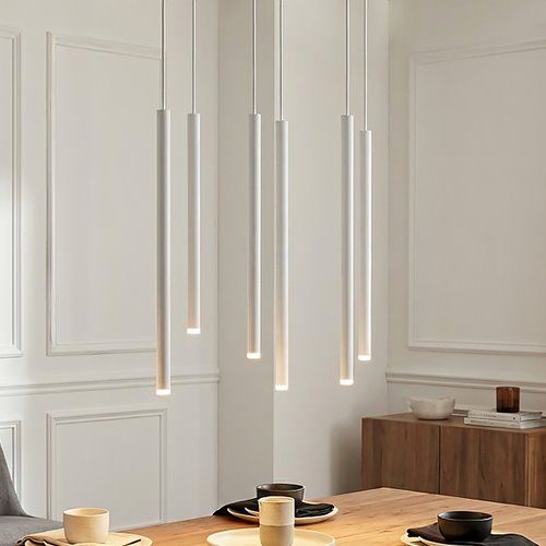 Lampa sopel w kolorze białym na 6 żarówek led.