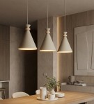 Lampa wisząca beżowa  nad stół   ROZE  51683/3