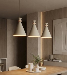 Lampa wisząca beżowa  nad stół   ROZE  51683/3