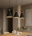 Lampa potrójna czarna  nad stół   ROZE  51682/3 