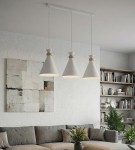 Lampa potrójna biała  nad stół   ROZE  51679/3 