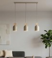 Lampa wisząca nowoczesna nad stół do kuchni i pokoju w modnym kolorze beżowym.