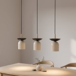 Lampa  potrójna  w kolorze beżowo-czarnym   MASI  51612/3 
