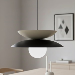 Lampa japandi   beżowo - czarna   KIOTO 51639/3