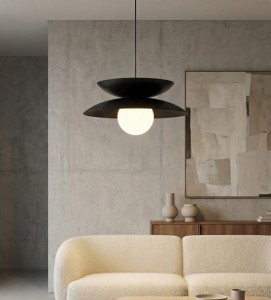 Lampa pojedyncza japandi  czarna   KIOTO  51639/1 
