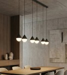 Duża lampa japandi nad stół  RICO  51661/6  PR