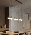 Wisząca designerska lampa nad stół z 6 punktami światła. Lampa minimalistyczna.