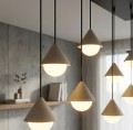 Nowoczesna i duża lampa wisząca nad stół. 9 punktów światła led.