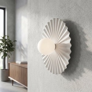 Lampa na ścianę designerska  biała  ROZETA  51727/K1L