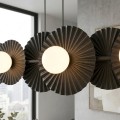 Bardzo nowoczesna i designerska lampa nad stół do jadalni.