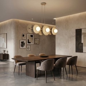 Lampa  wisząca designerska beżowa   ROZETA   51728/6 