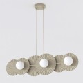 Lampa wisząca nowoczesna do salonu z 6 punktami światła. Lampa wisząca w kolorze mokka.