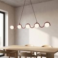 Lampa wisząca nad stół do salonu i jadalni w modnym kolorze burgundowym.