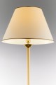 Lampa stojąca złota z abażurem do salonów w stylu klasycznym i glamour.