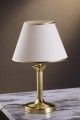 Piękna złota lampa nocna w stylu glamour z  abażurem w kolorze ecru.