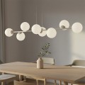 Nowoczesna lampa w kolorze mokka nad stół do salonu i kuchni.
