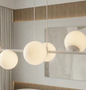 Lampa szara  nowoczesna z białymi  kulkami  MAGIC 51642/6