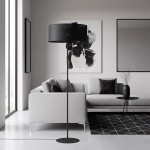 Czarna  lampa podłogowa  KOBI  51670/LP1