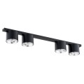 Lampa na sufit listwa z 4 reflektorkami.