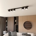 Lampa czarna przysufitowa 5 spotów.