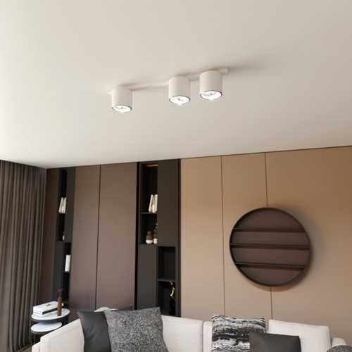 Biała lampa na sufit 3 reflektorki.