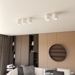 Biała  lampa na sufit 5 reflektorków   MONO 51311/5 