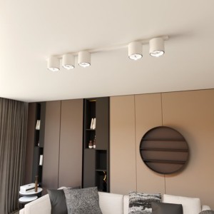 Biała  lampa na sufit 5 reflektorków   MONO 51311/5 