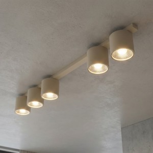 Beżowa  lampa na sufit 5 reflektorków   MONO 51698/5 