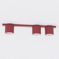 Lampa sufitowa 3 halogeny kolor bordo.